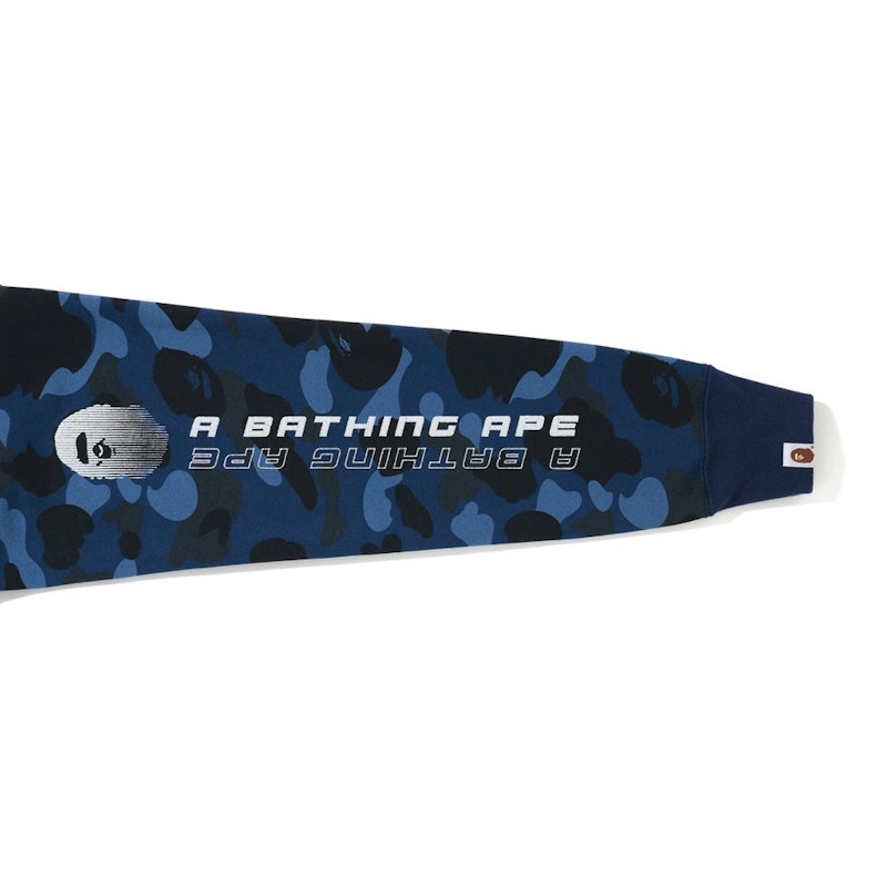 BAPE A Bathing Ape Color Camo Crewneck Blue