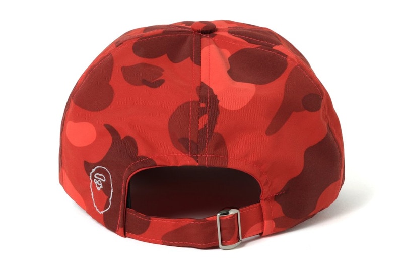 BAPE A Bathing Ape Color Camo Panel Cap Red