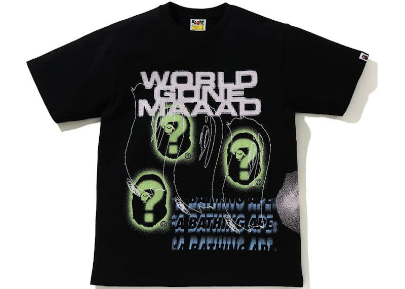 BAPE A Bathing Ape Discharge Print Tee Black