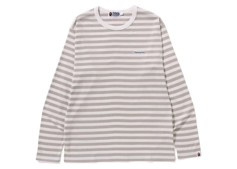 BAPE A Bathing Ape Hoop L/S Tee Gray