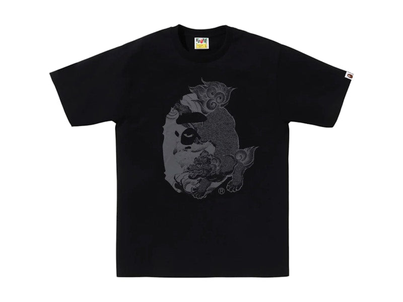 BAPE A Bathing Ape Japanese Tattoo Big Ape Head Tee Black