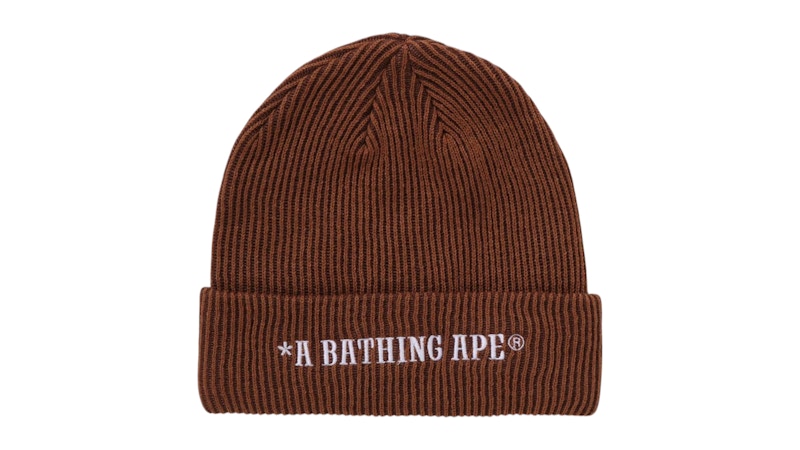 BAPE A Bathing Ape Knit Cap Brown