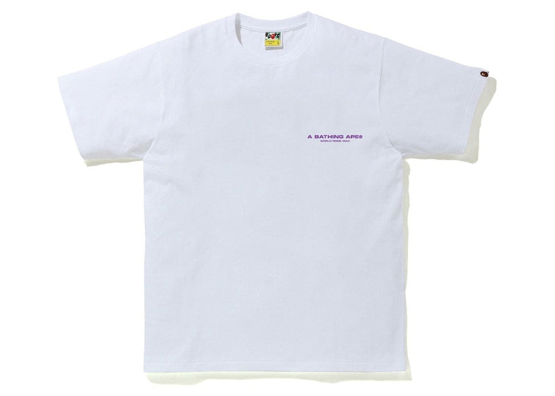 BAPE A Bathing Ape Line Camo Tee White
