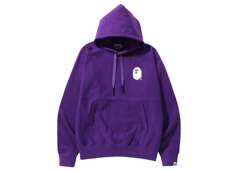 BAPE A Bathing Ape Loose Fit Pullover Hoodie Purple