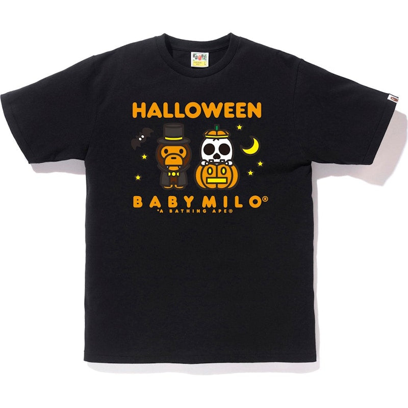 BAPE A Bathing Ape Men Halloween Baby Milo Tee Black