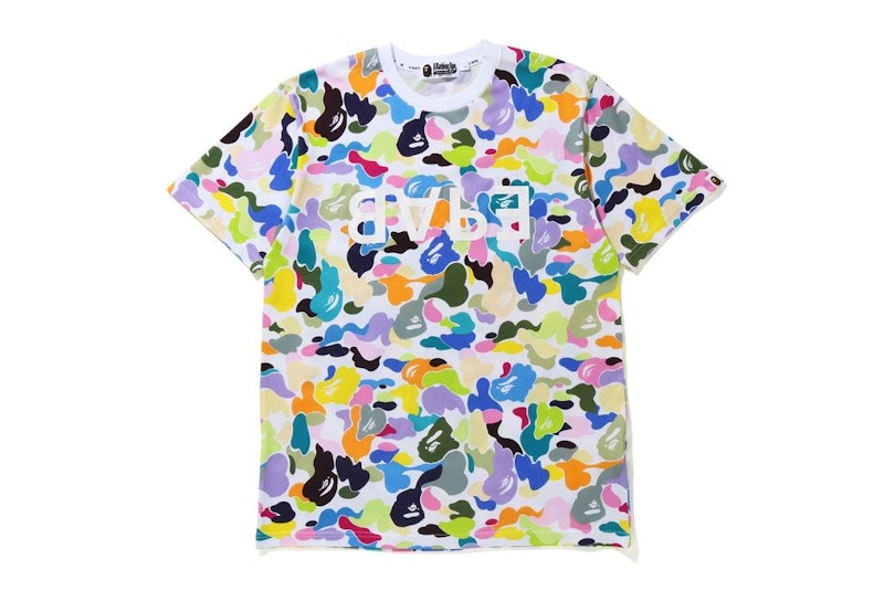 BAPE A Bathing Ape Multi Camo Bape Tee White