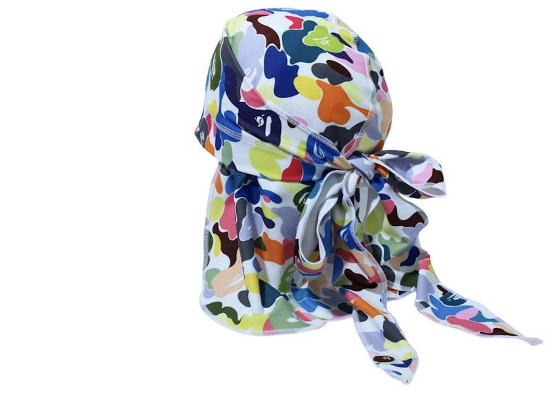 BAPE A Bathing Ape Multi Camo Du-Rag White