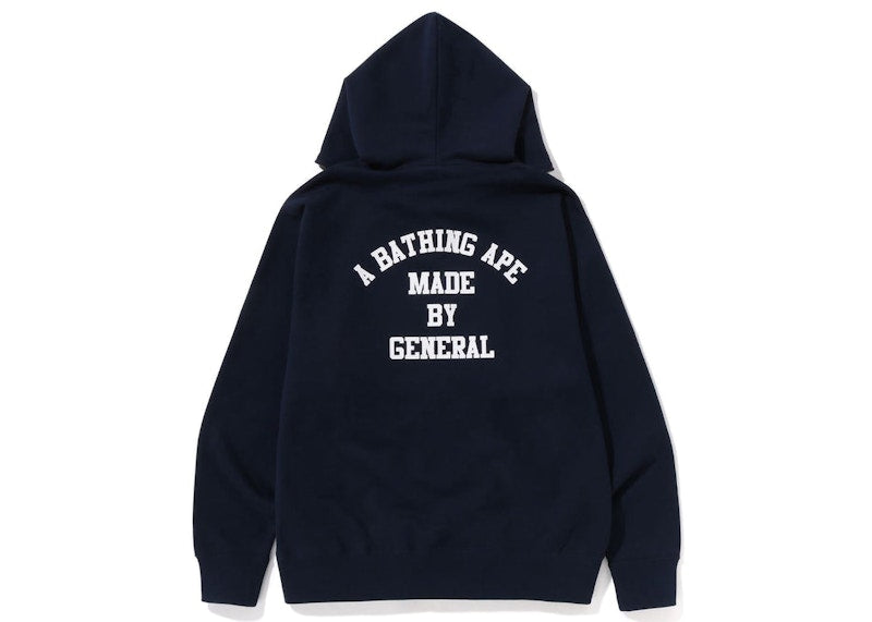 BAPE A Bathing Ape Relaxed Fit Full Zip Hoodie Navy