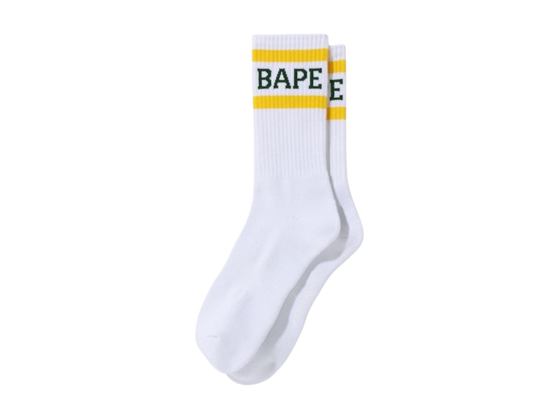 BAPE A Bathing Ape Socks White/Yellow