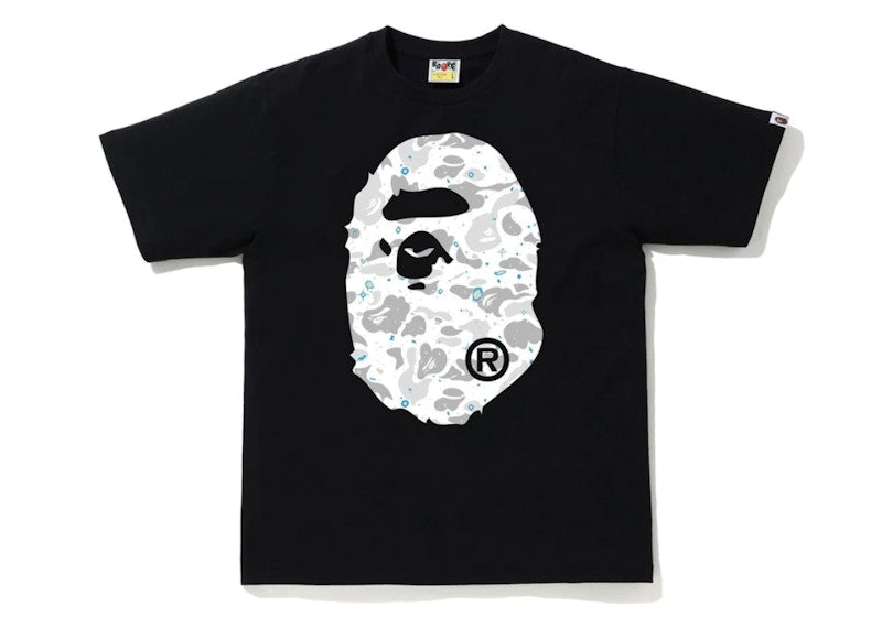 BAPE A Bathing Ape Space Camo Big Ape Head Tee Black