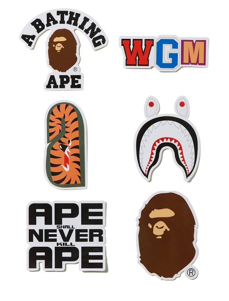 BAPE A Bathing Ape Sticker Pack Multi