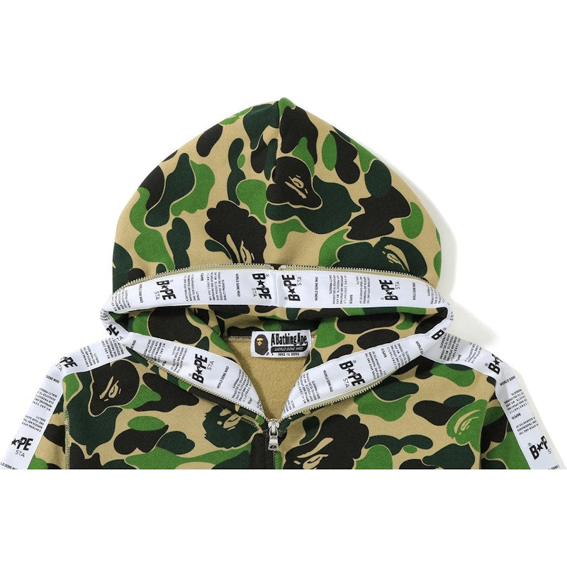 BAPE ABC Bape Sta Tape Full Zip Hoodie Green