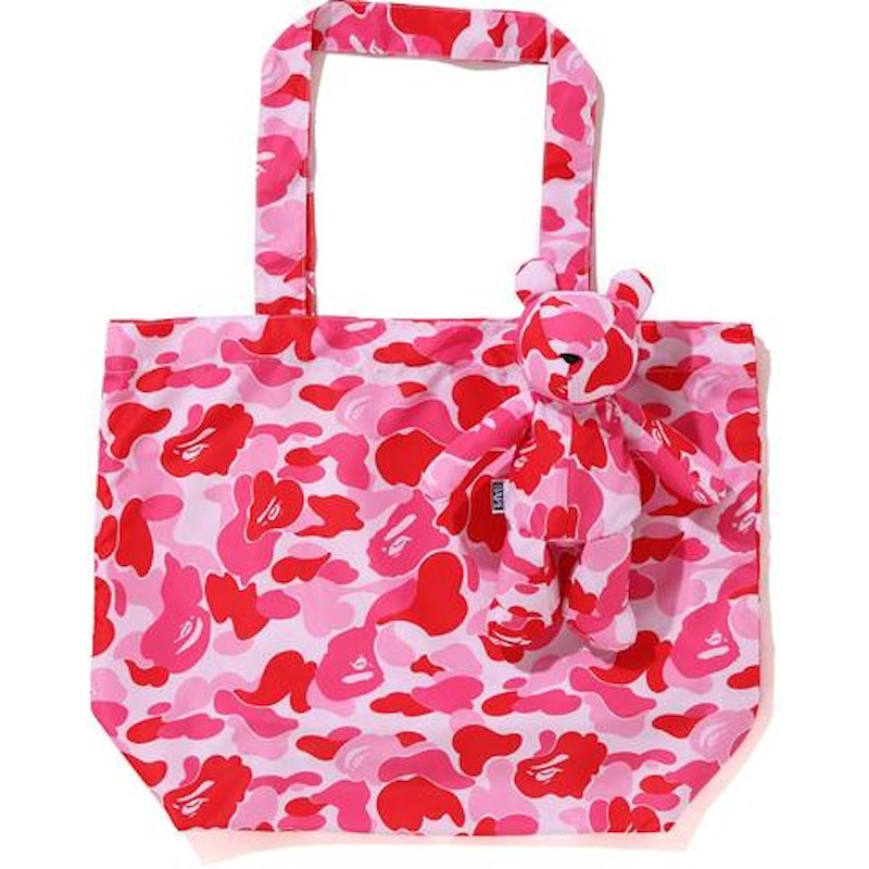 BAPE ABC Bear Eco Bag Pink