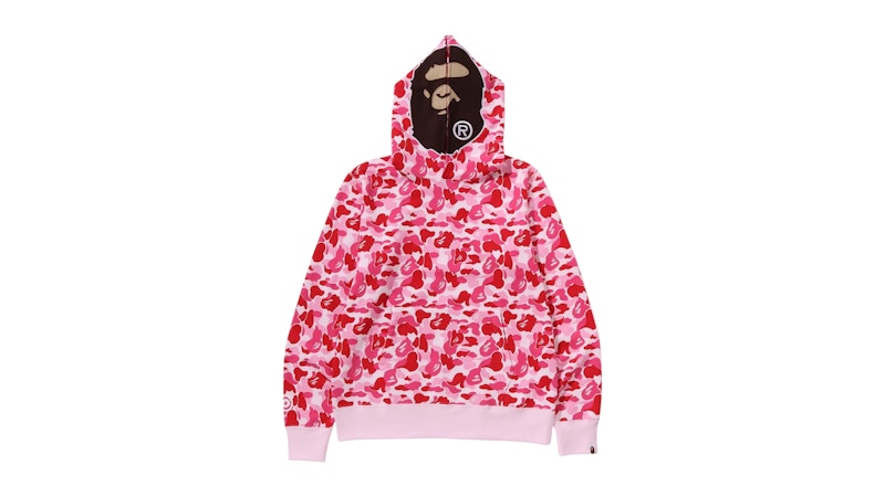 BAPE ABC Camo 2nd Ape Pullover Hoodie Pink