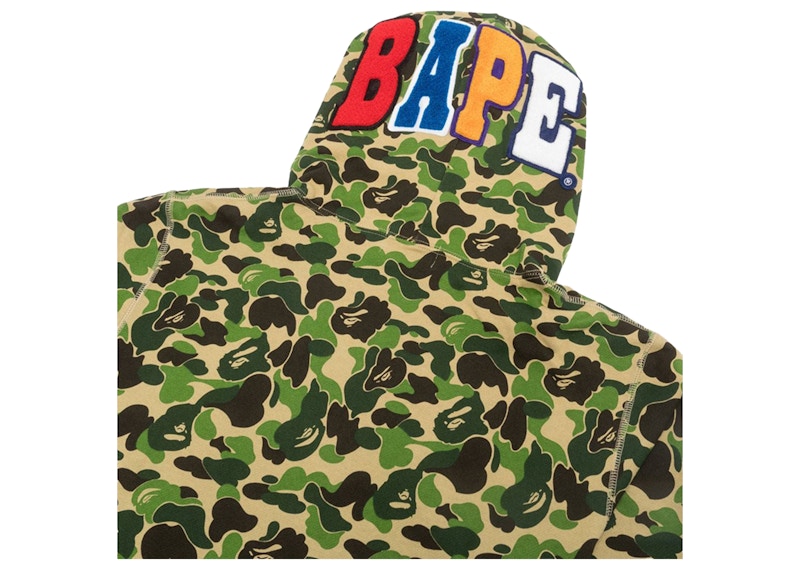 BAPE ABC Camo 2nd Ape Wide Pullover Hoodie Green