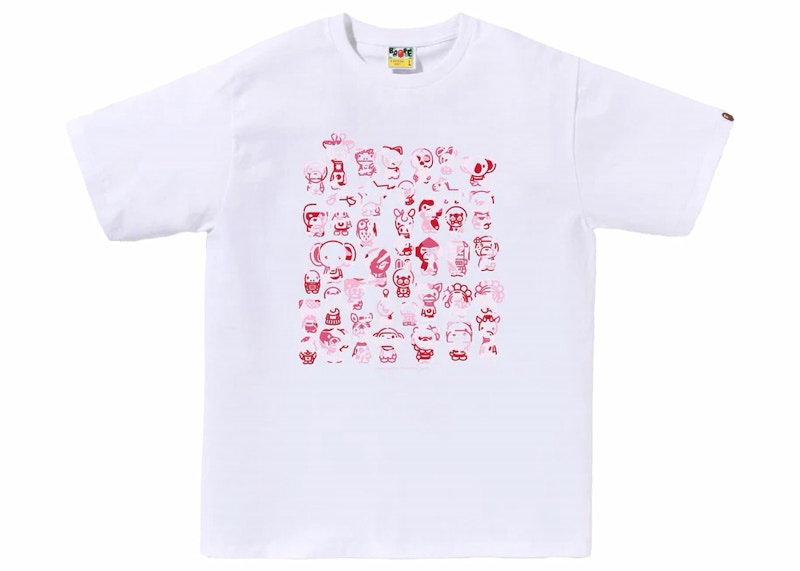 BAPE ABC Camo A To Z Tee White/Pink