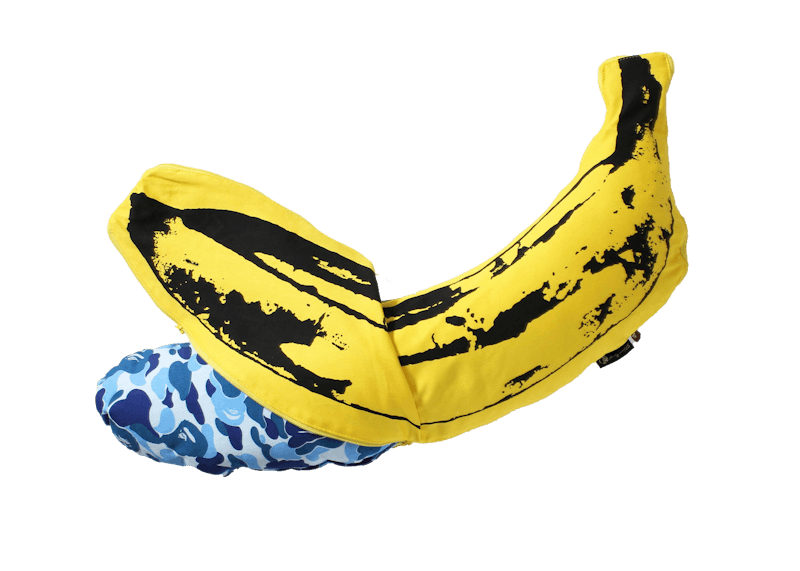 BAPE ABC Camo Andy Warhol Banana Cushion (Medium) Blue