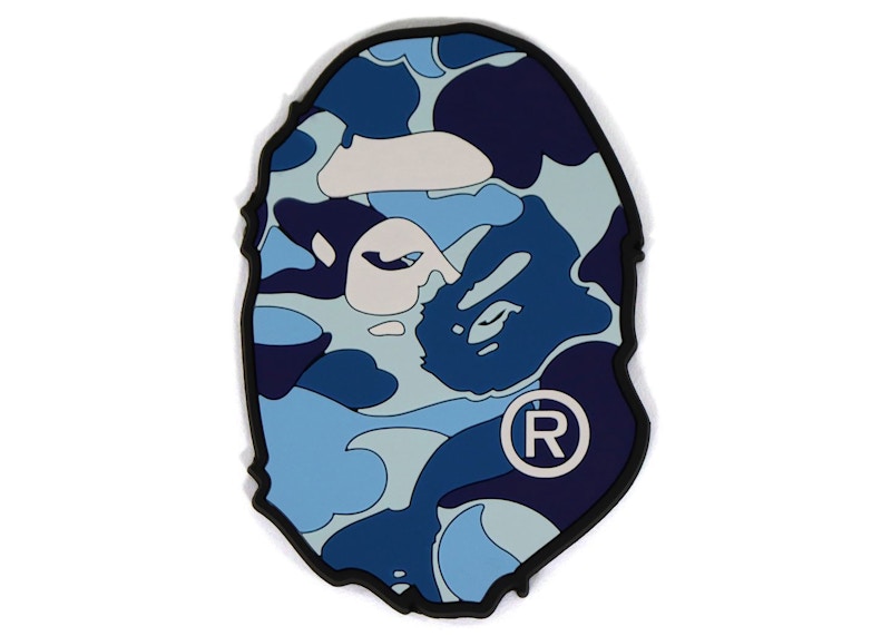 BAPE ABC Camo Ape Head Rubber Coaster Blue