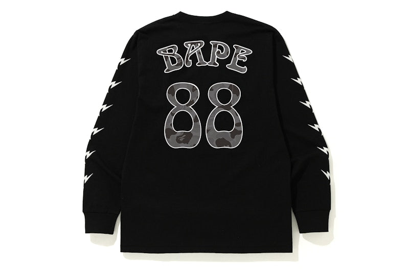 BAPE ABC Camo BAPE 88 L/S Tee Black/Black