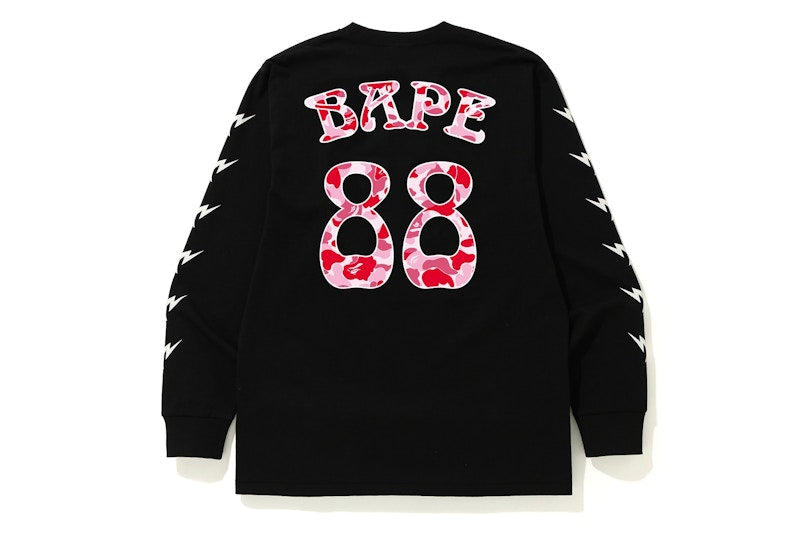 BAPE ABC Camo BAPE 88 L/S Tee Black/Pink