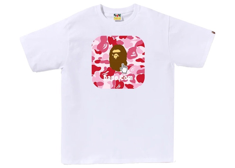 BAPE ABC Camo BAPE Online ABC Tee White/Pink