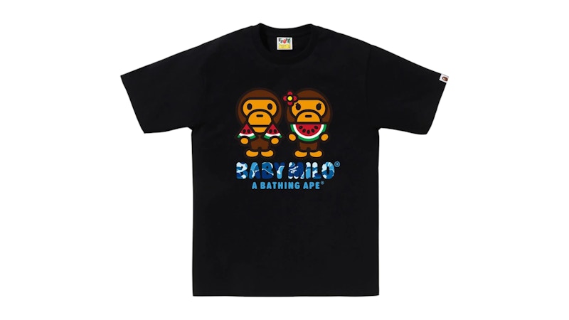 BAPE ABC Camo Baby Milo Water Melon Summer Tee Black