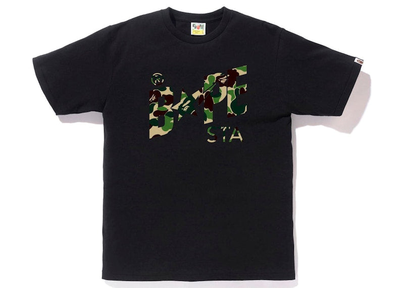 BAPE ABC Camo Bape Sta Logo Tee Black Green