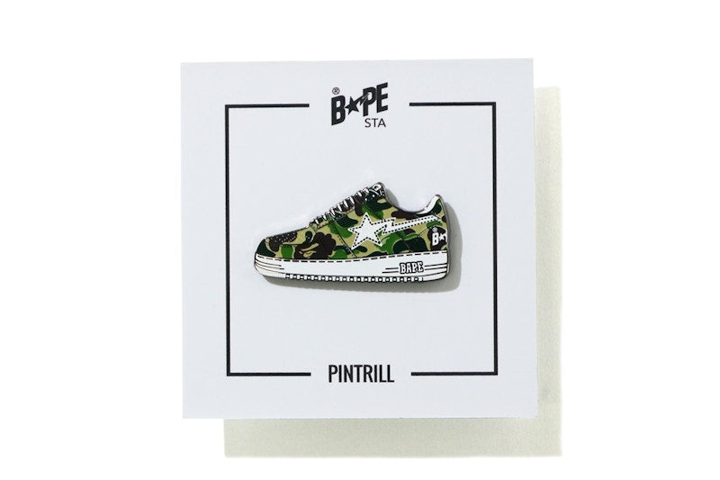 BAPE ABC Camo Bapesta Pintrill Pin Green