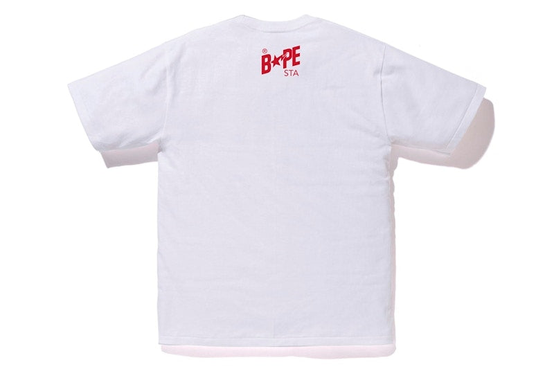 BAPE ABC Camo Bapesta Tee White/Pink