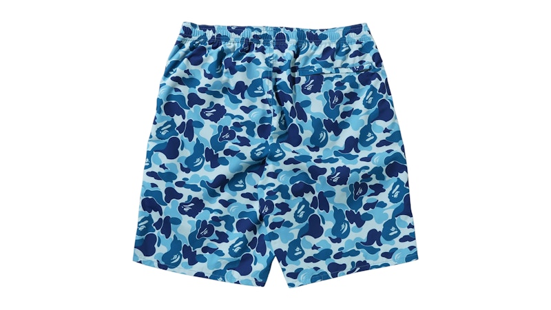 BAPE ABC Camo Beach Shorts Blue