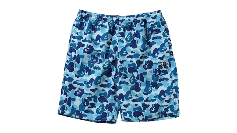 BAPE ABC Camo Beach Shorts Blue