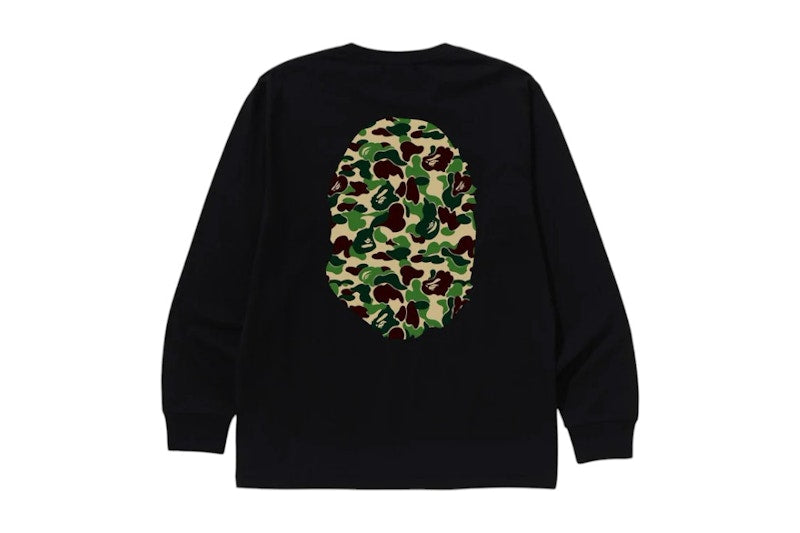 BAPE ABC Camo Big Ape Head L/S Tee Black/Green