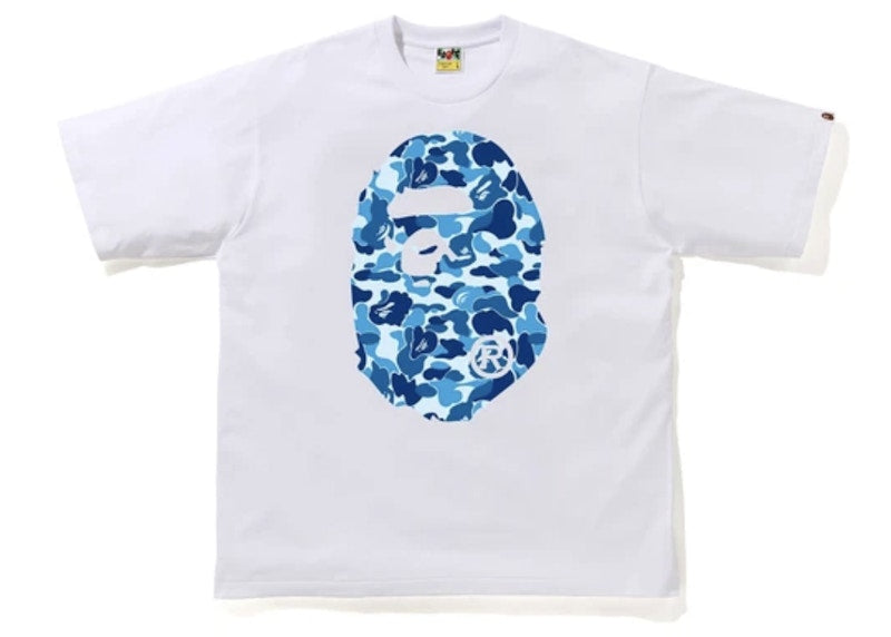 BAPE ABC Camo Big Ape Head Relaxed Tee White/Blue