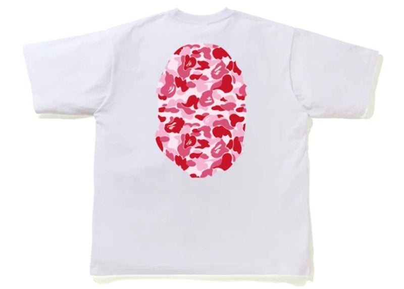 BAPE ABC Camo Big Ape Head Relaxed Tee White/Pink