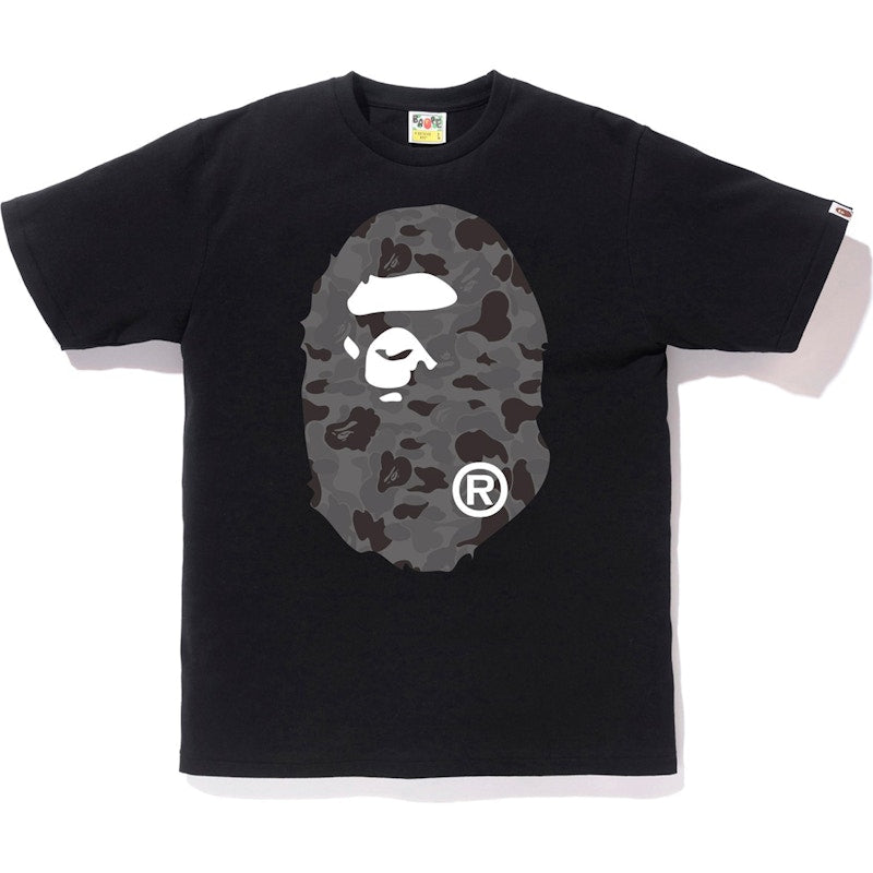 BAPE ABC Camo Big Ape Head Tee Black/Black