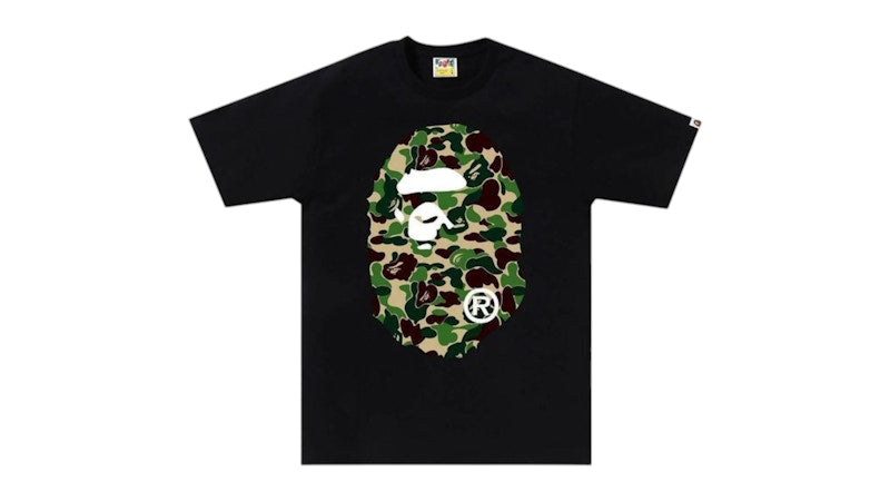 BAPE ABC Camo Big Ape Head Tee Black/Green