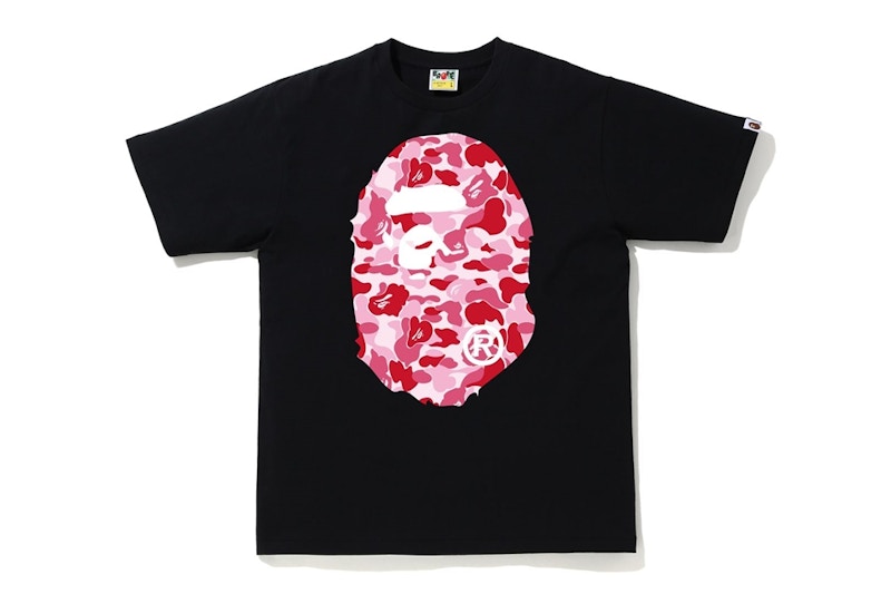 BAPE ABC Camo Big Ape Head Tee Black/Pink