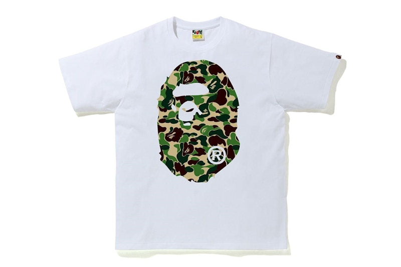 BAPE ABC Camo Big Ape Head Tee White/Green
