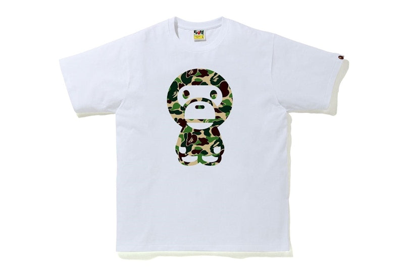 BAPE ABC Camo Big Baby Milo Tee White/Green