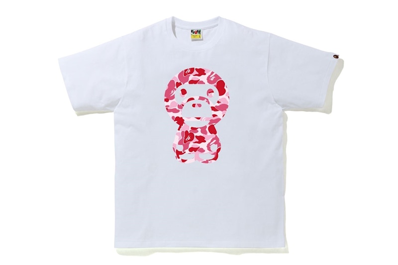 BAPE ABC Camo Big Baby Milo Tee White/Pink