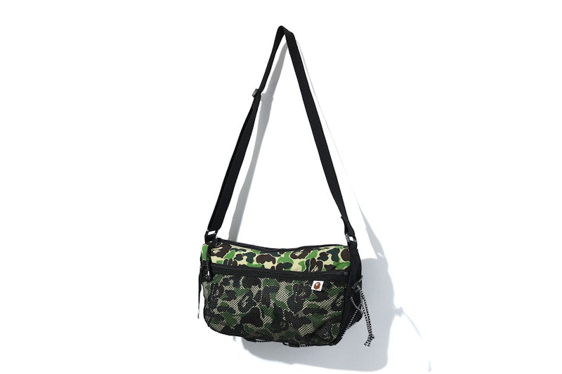 BAPE ABC Camo Bungee Cord Shoulder Bag Green