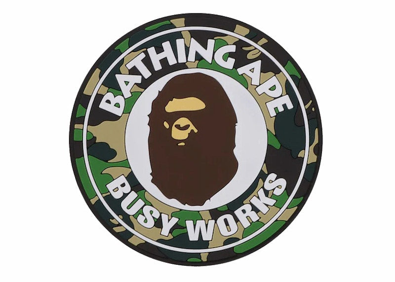 BAPE ABC Camo Busy Works Rubber Coaster Green
