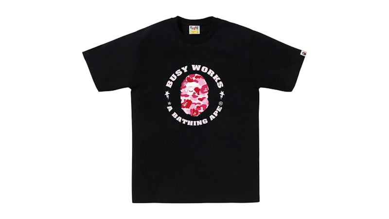 BAPE ABC Camo Busy Works Sta Tee Black/Pink