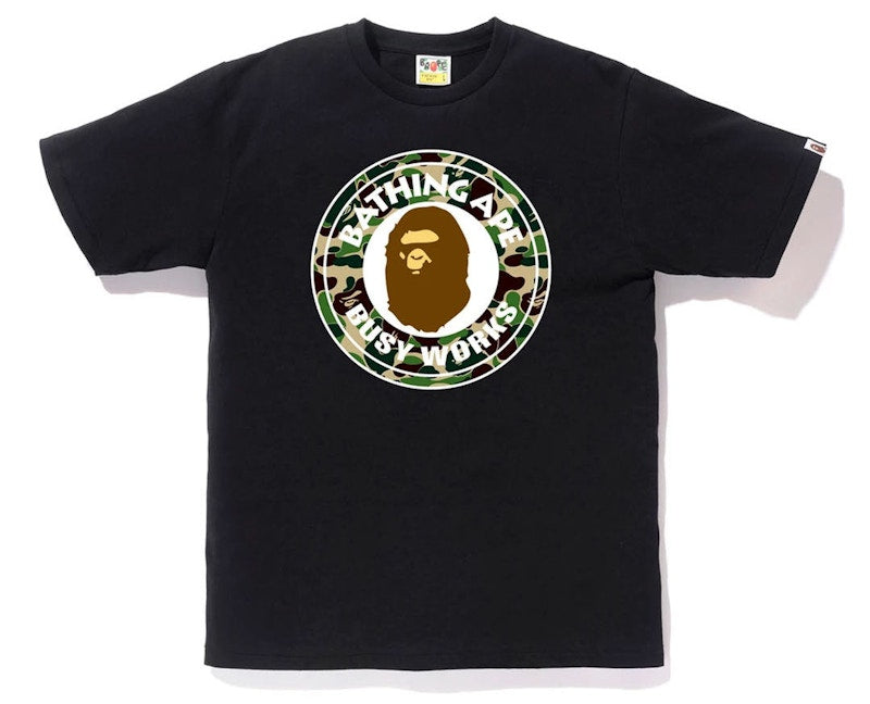 BAPE ABC Camo Busy Works Tee Black/Green