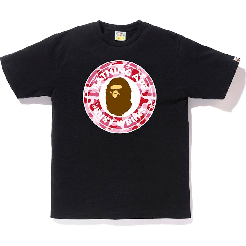BAPE ABC Camo Busy Works Tee Black/Pink