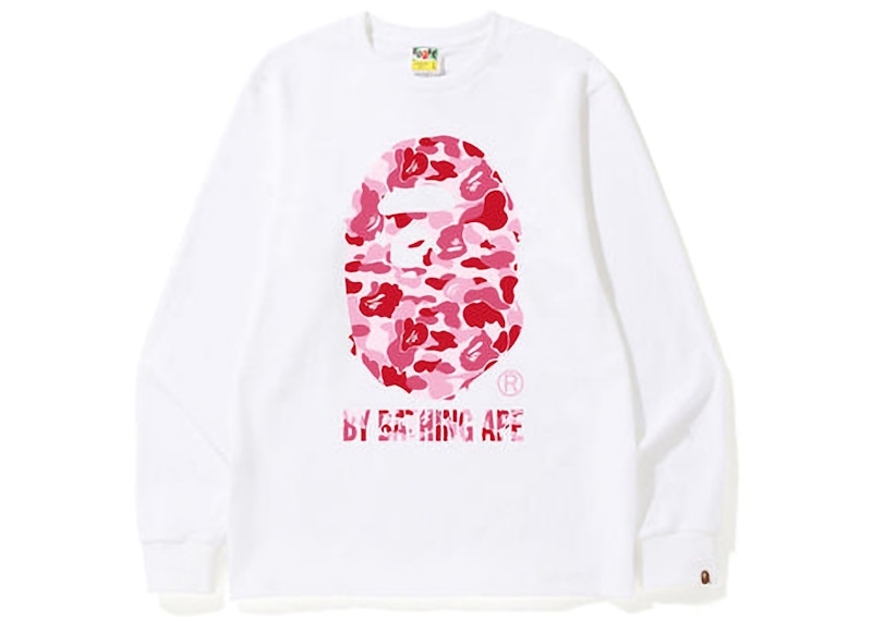 BAPE ABC Camo By Bathing Ape L/S Tee (FW22) White Pink