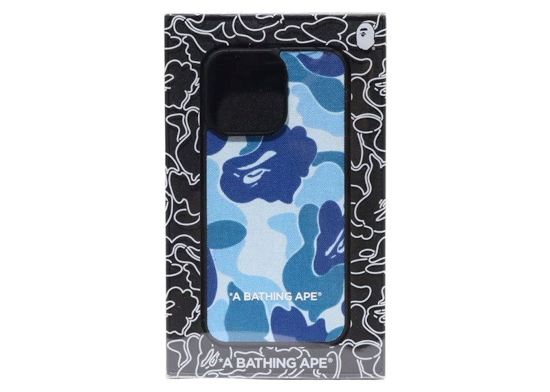 BAPE ABC Camo Cloth Fabric iPhone 15 Pro Max Case Blue