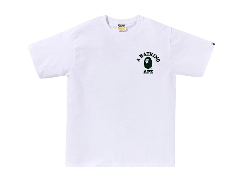 BAPE ABC Camo College ATS Tee White/Green