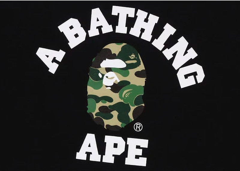 BAPE ABC Camo College Organic Cotton Tee Black/Green