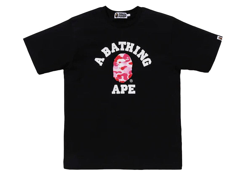 BAPE ABC Camo College Organic Cotton Tee Black/Pink